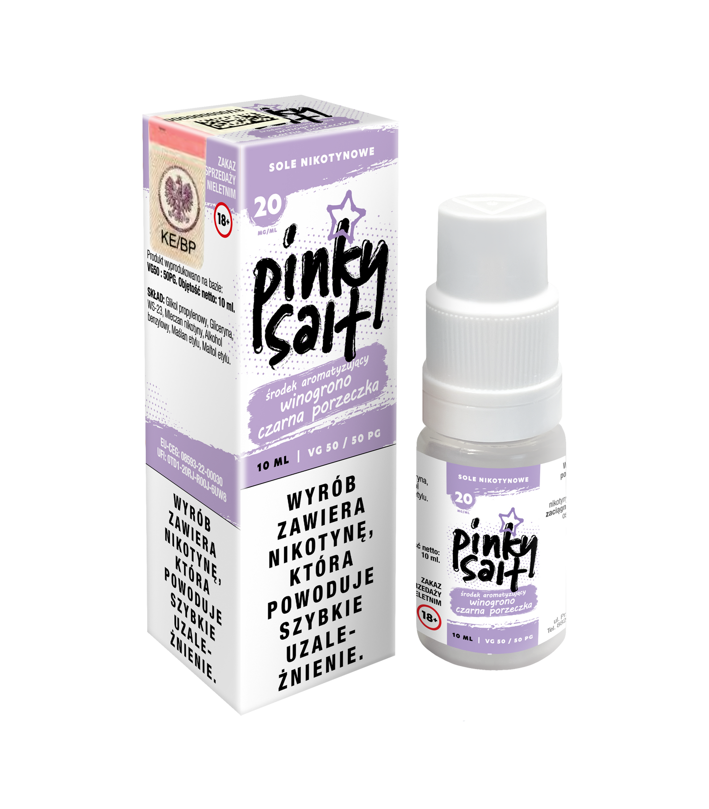 Liquid Pinky Vape Salt Winogrono Czarna Porzeczka