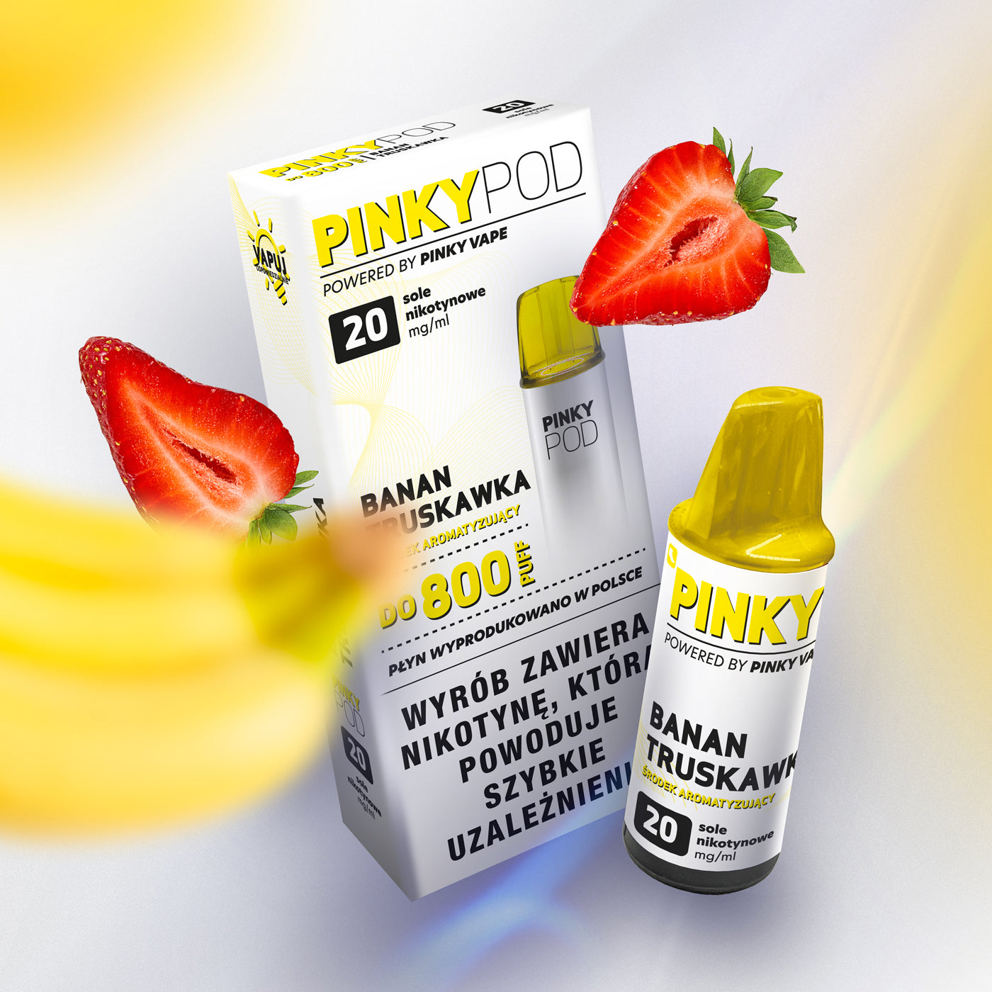 Pinky Vape POD 2ml Banan Truskawka