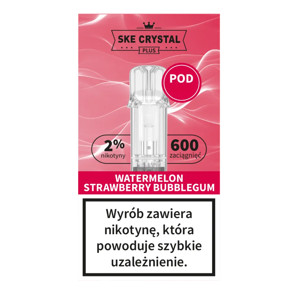 Crystal Plus X 600 Watermelon Strawberry Bubblegum - BEZ GRZAŁKI