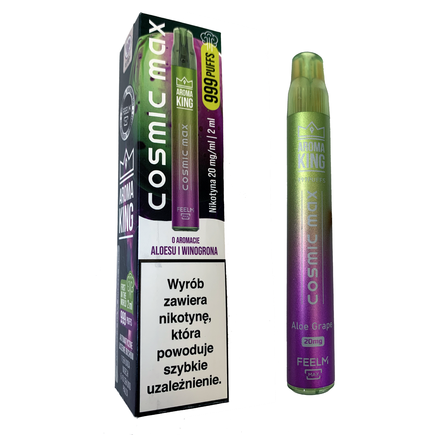 E-papieros jednorazowy Aroma King Cosmic 999 Aloes Winogrono