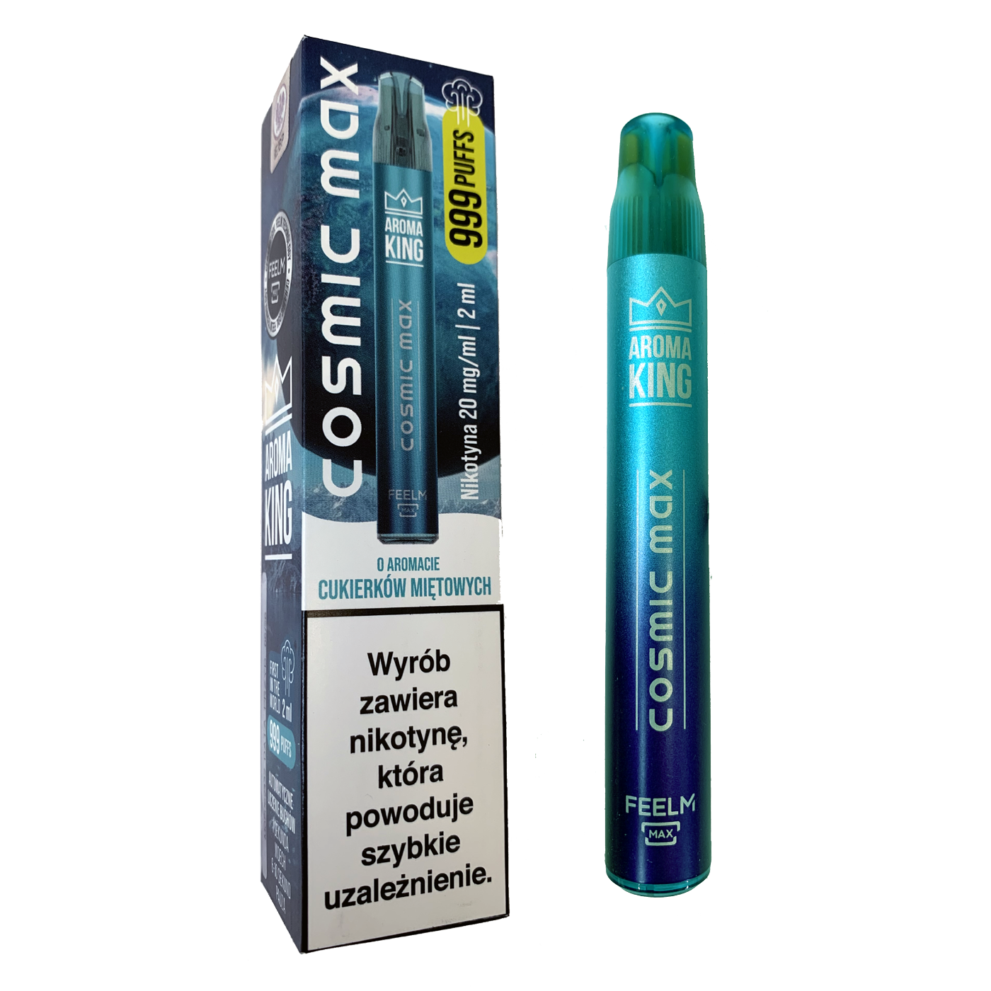 E-papieros jednorazowy Aroma King Cosmic 999 Mięta
