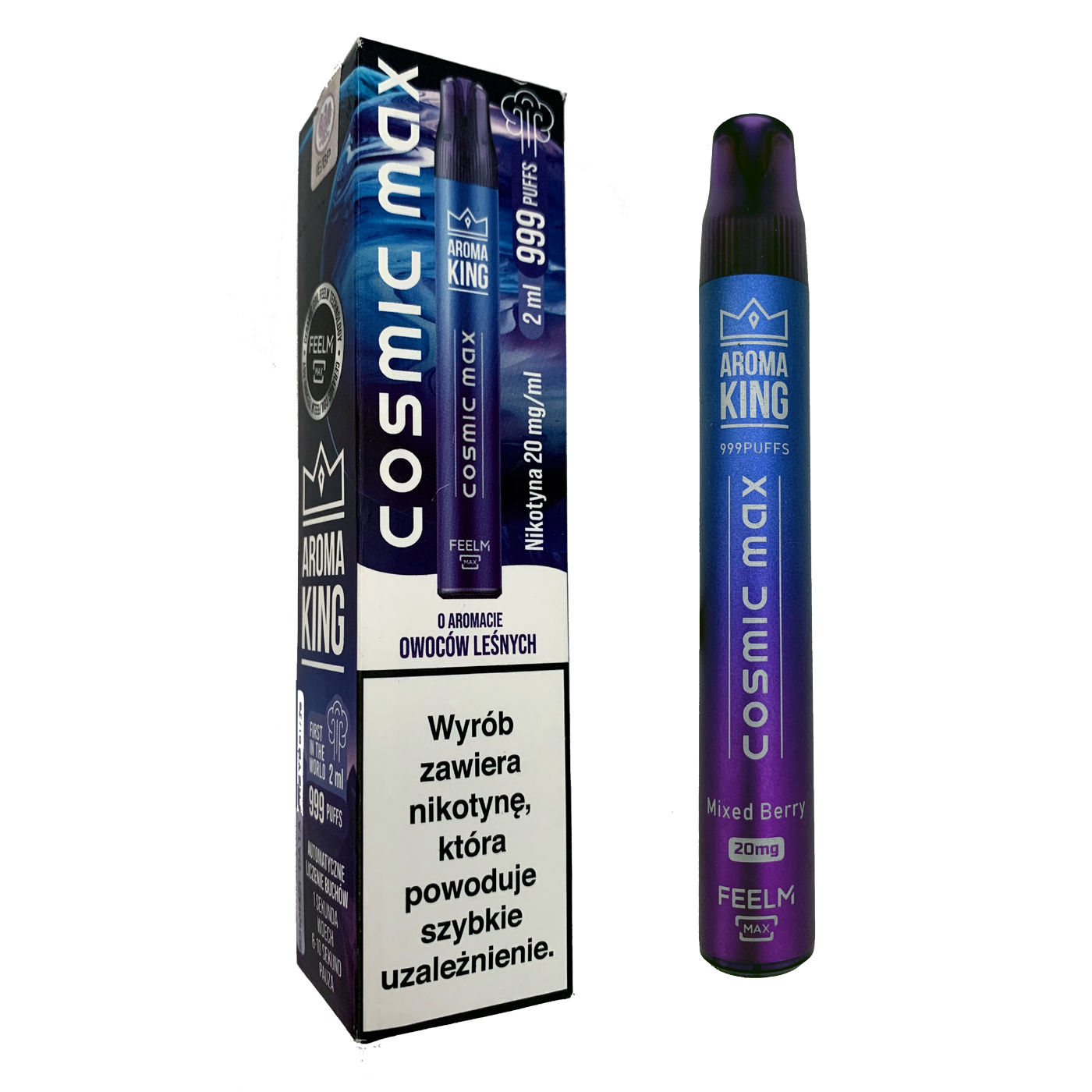 E-papieros jednorazowy Aroma King Cosmic 999 Owoce Leśne