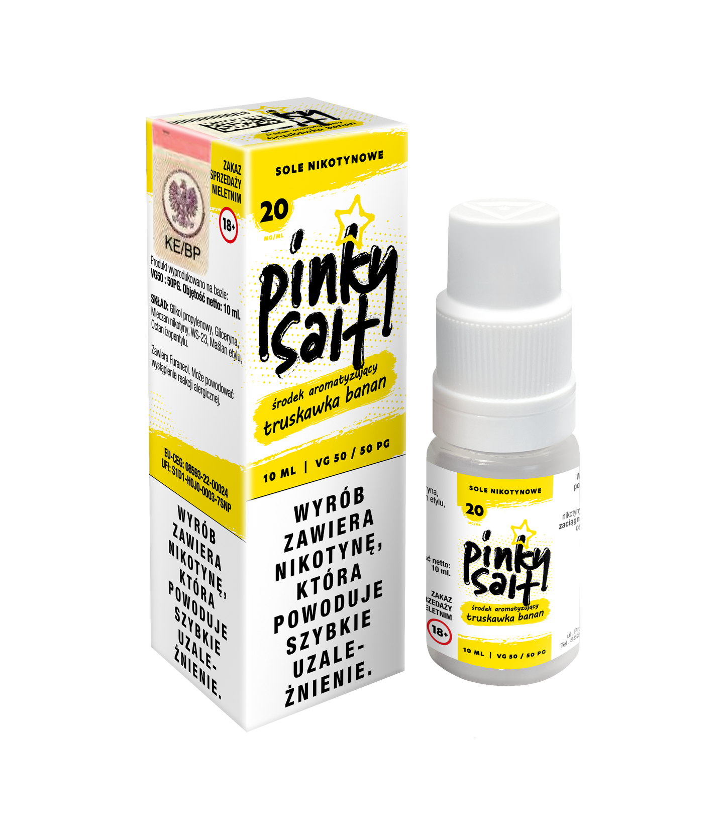 Liquid Pinky Vape Salt Truskawka Banan