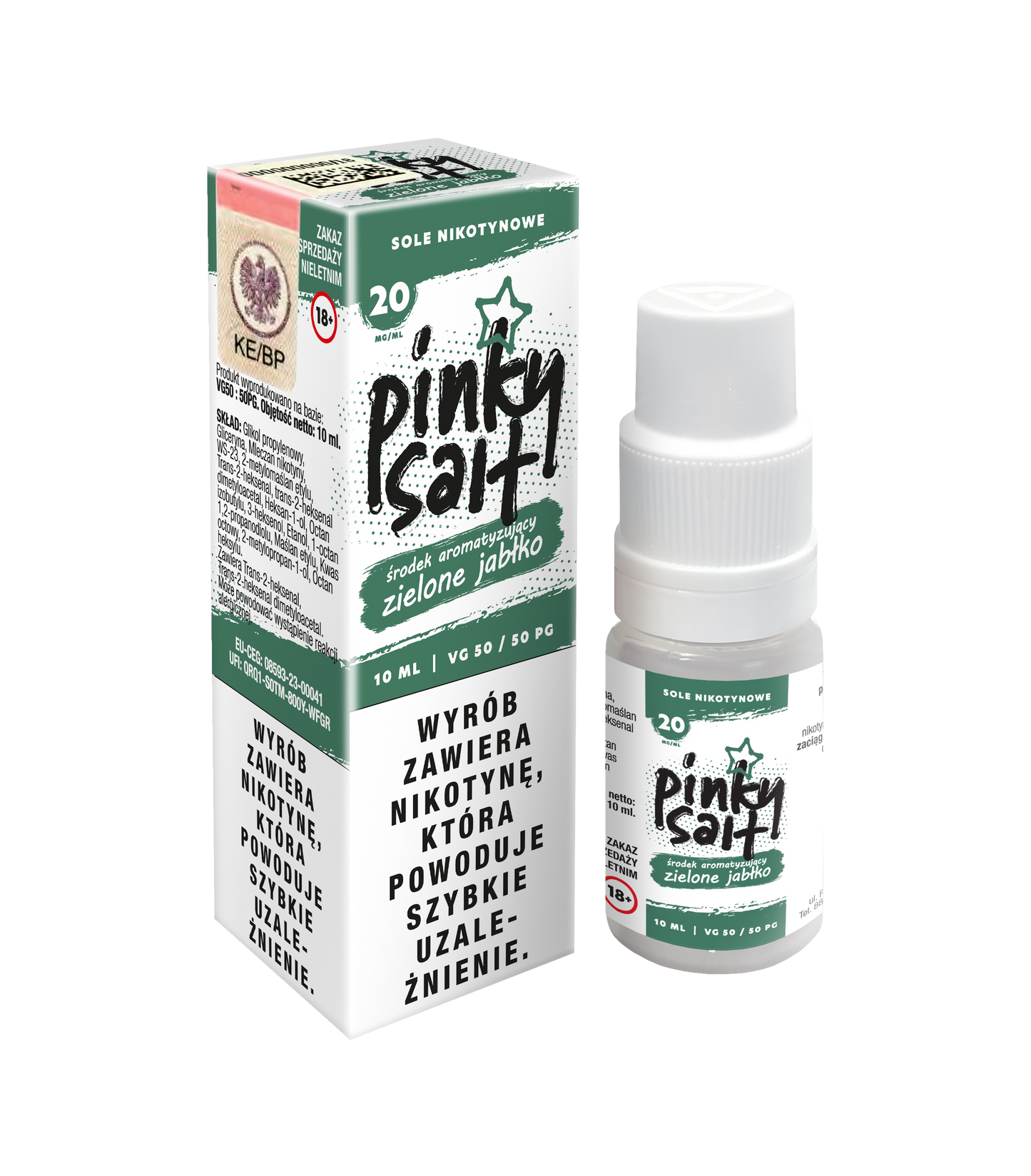 Liquid Pinky Vape Salt Zielone Jabłko