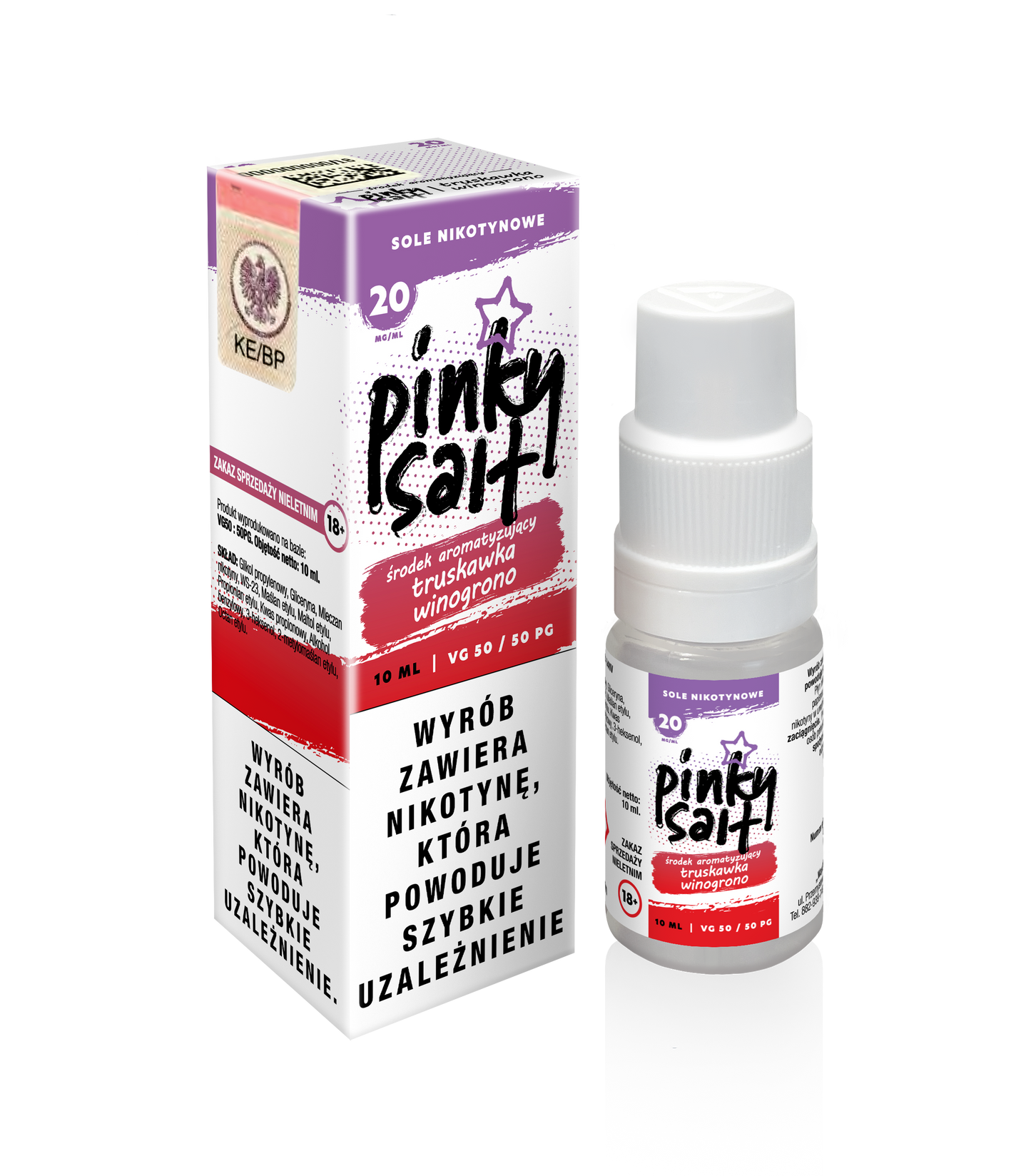 Liquid Pinky Vape Salt Truskawka Winogrono