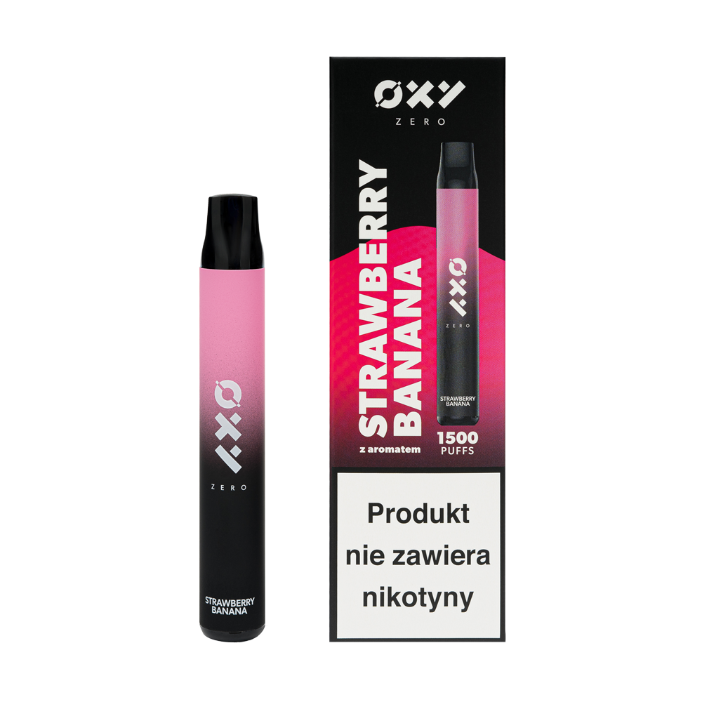 E-papieros jednorazowy OXY ZERO Strawberry Banana