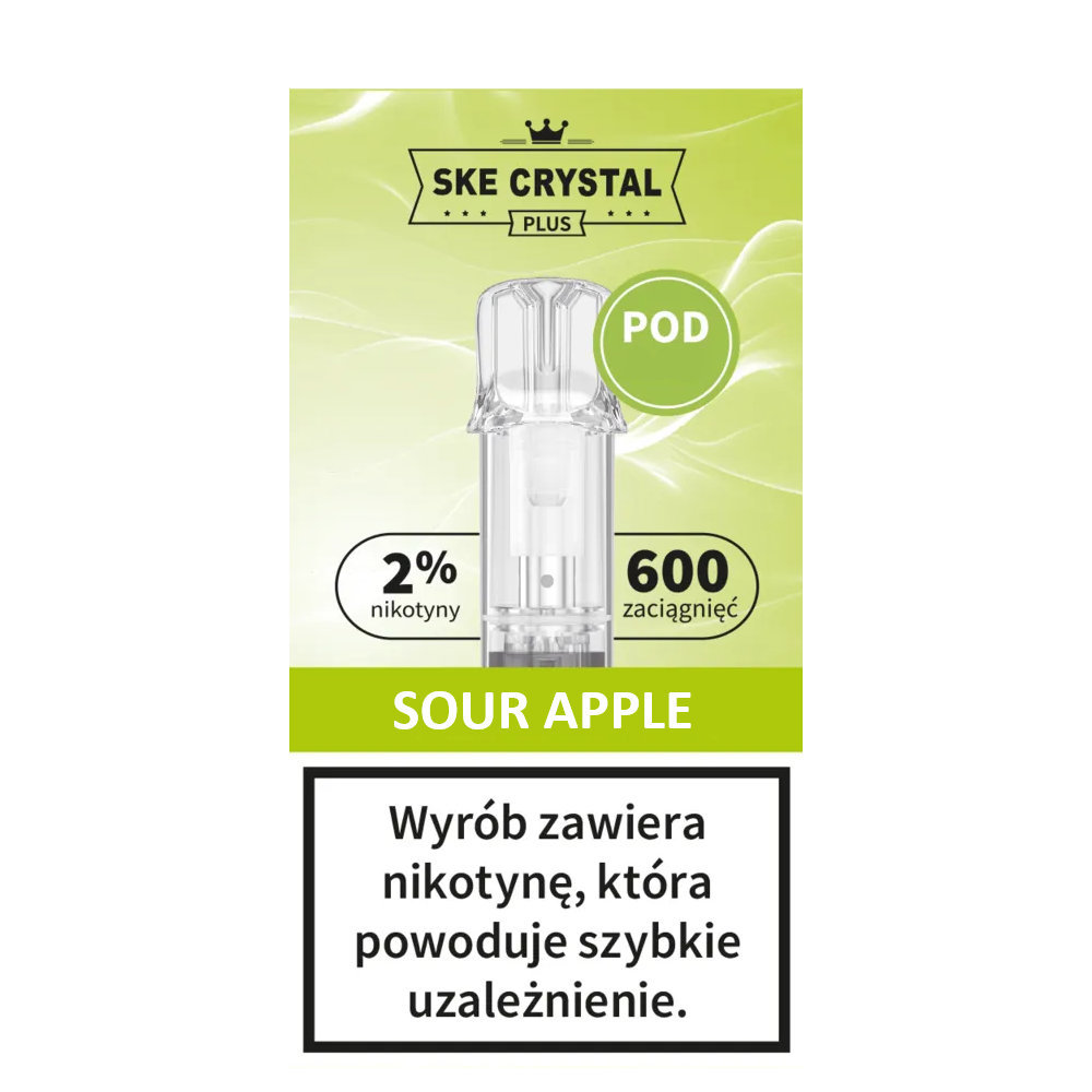 Crystal Plus X 600 Sour Apple - BEZ GRZAŁKI
