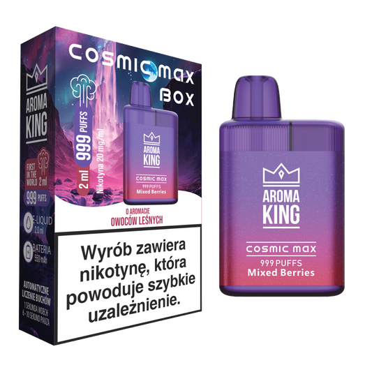 E-papieros jednorazowy Aroma King Cosmic Box Owoce Leśne