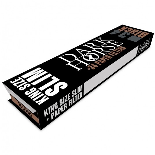 Bibuła papierosowa Dark Horse Black Slim + filtry -zdjęcie numer 1