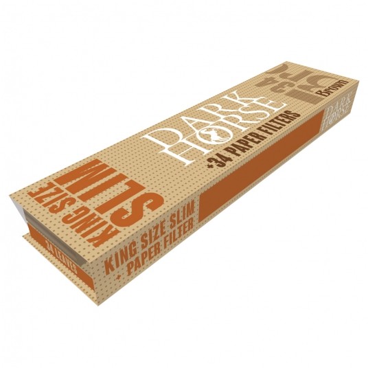 Bibuła papierosowa Dark Horse Brown Slim + filtry -zdjęcie numer 1