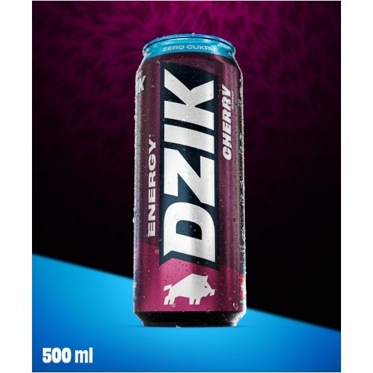 DZIK ENERGY ZERO KALORII CHERRY 500ML -zdjęcie numer 1