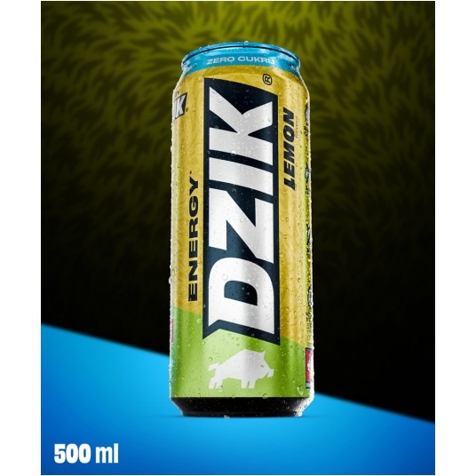 DZIK ENERGY ZERO KALORII LEMON 500ML -zdjęcie numer 1