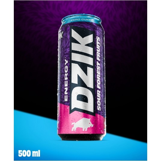 DZIK ENERGY ZERO KALORII SOUR FOREST FRUITS 500ML -zdjęcie numer 1