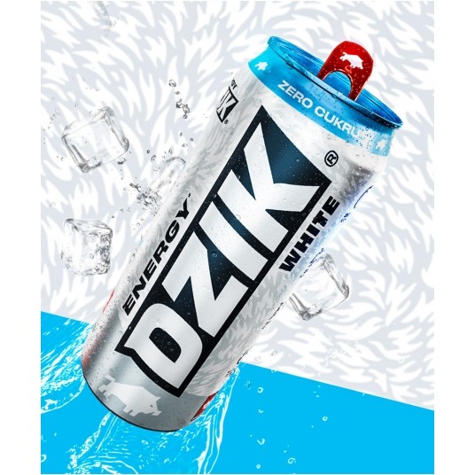 DZIK ENERGY ZERO KALORII WHITE 500ML -zdjęcie numer 1
