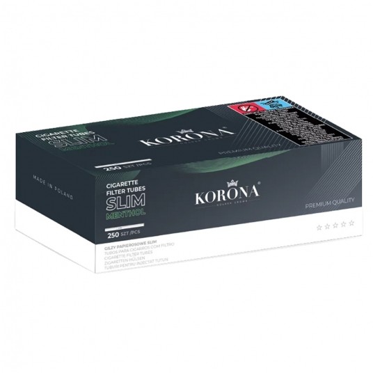 Gilza papierosowa Korona Slim Menthol 250 szt. -zdjęcie numer 1