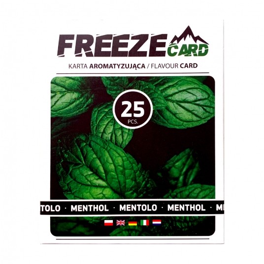 Karta Aromatyzująca FREEZE Menthol 25szt. -zdjęcie numer 1