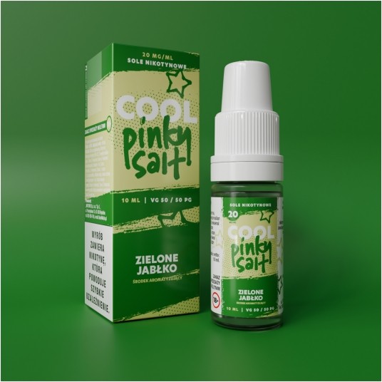Liquid Pinky Salt Cool 10ml Zielone Jabłko -zdjęcie numer 1