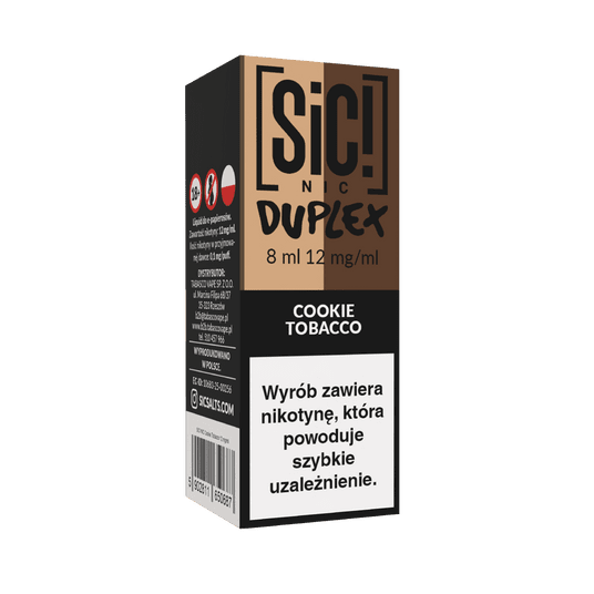 Liquid SIC! NIC 8ml Cookie Tobacco 12mg -zdjęcie numer 1