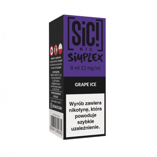 Liquid SiC! NIC 8ml Grape Ice 12mg -zdjęcie numer 1