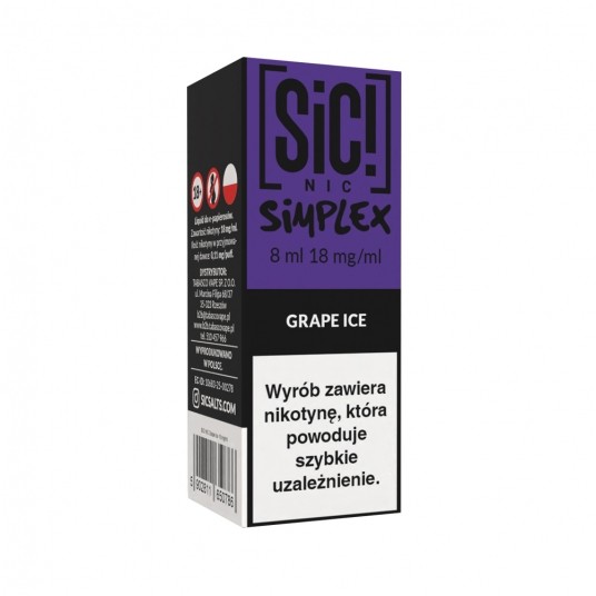 Liquid SiC! NIC 8ml Grape Ice 18mg -zdjęcie numer 1