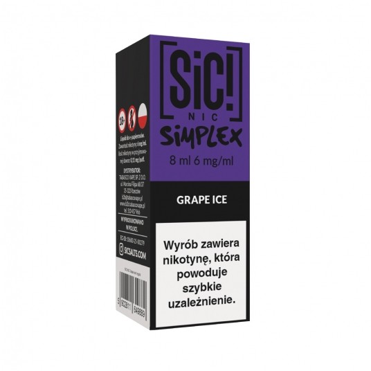Liquid SiC! NIC 8ml Grape Ice 6mg -zdjęcie numer 1