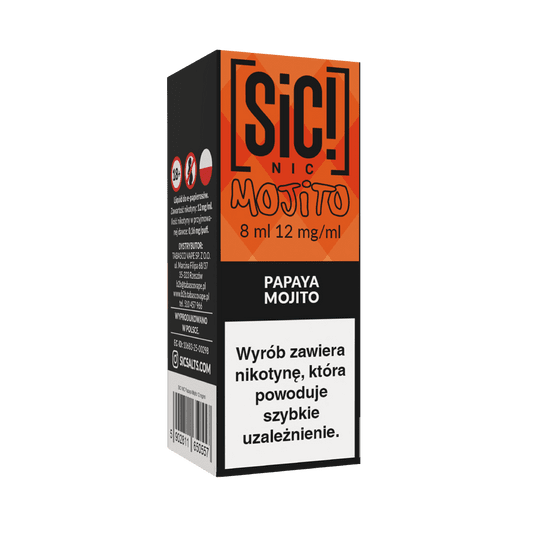 Liquid SIC! NIC 8ml Papaya Mojito 12mg -zdjęcie numer 1