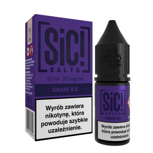 Liquid SiC! Salts 10ml Grape Ice 20mg -zdjęcie numer 1