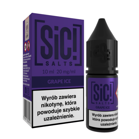 Liquid SiC! Salts 10ml Grape Ice 20mg -zdjęcie numer 1