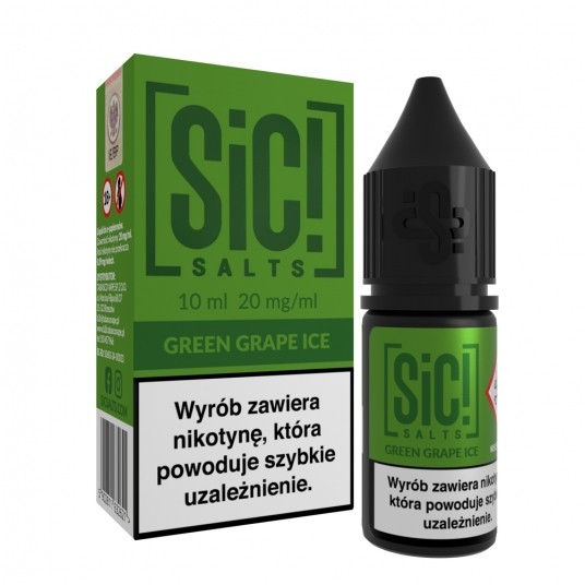 Liquid SiC! Salts 10ml Green Grape 20mg -zdjęcie numer 1