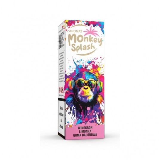 Monkey Splash Winogrono Limonka Guma Balonowa 8ml -zdjęcie numer 1