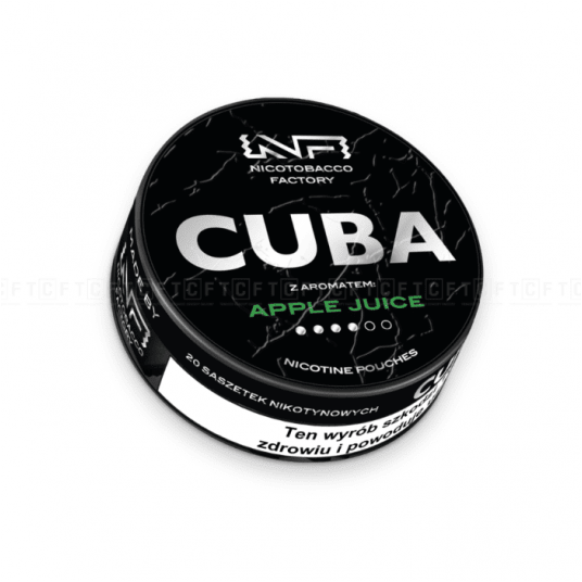 Woreczki nikotynowe CUBA Black Apple Juice 20mg -zdjęcie numer 1