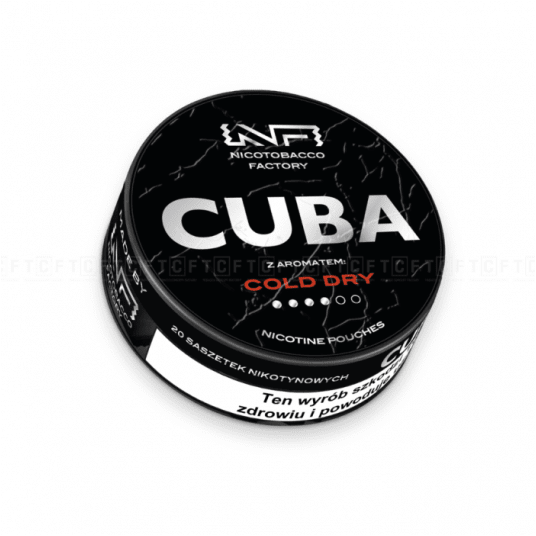 Woreczki nikotynowe CUBA Black Cold Dry 20mg -zdjęcie numer 1