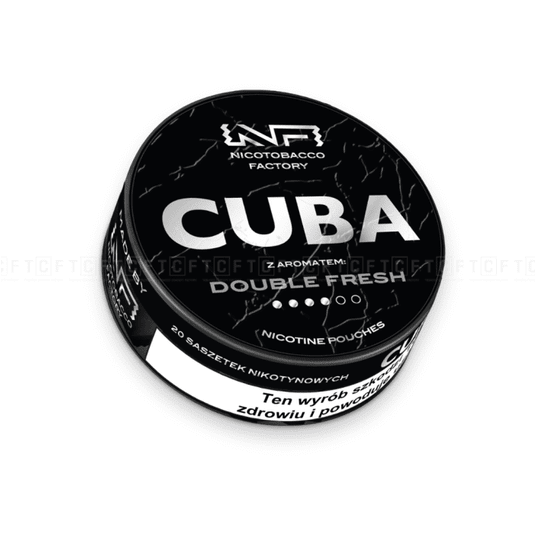 Woreczki nikotynowe CUBA Black Double Fresh 20mg -zdjęcie numer 1