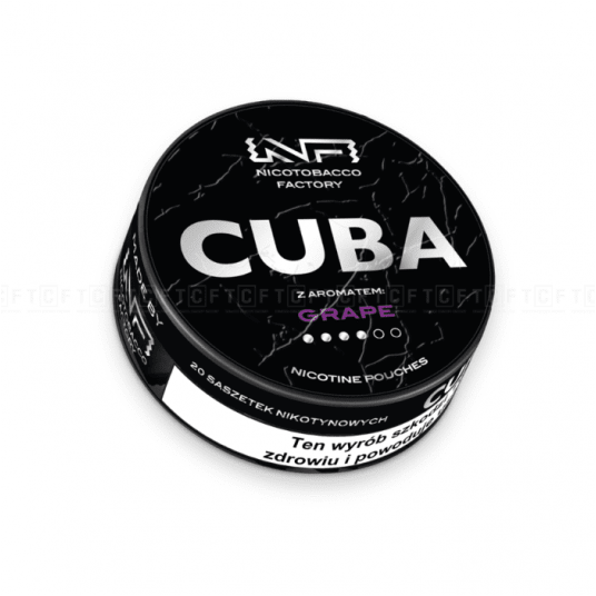 Woreczki nikotynowe CUBA Black Grape 20mg -zdjęcie numer 1