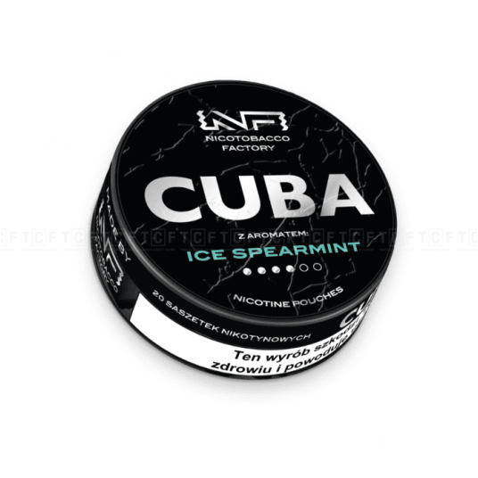 Woreczki nikotynowe CUBA Black Ice Spearmint 20mg -zdjęcie numer 1