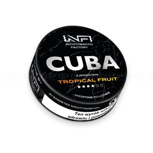 Woreczki nikotynowe CUBA Black Tropical Fruit 20mg -zdjęcie numer 1