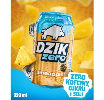DZIK BEZKOFEINOWY ZERO KALORII PINEAPPLE 330ML