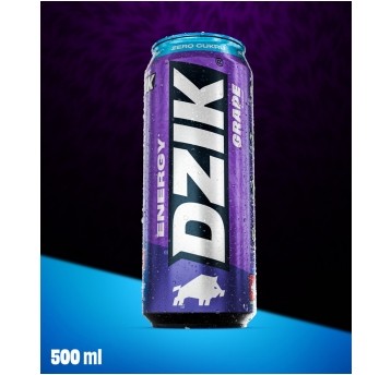 DZIK ENERGY ZERO KALORII GRAPE 500ML