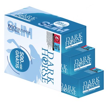 Gilza papierosowa Dark Horse Slim White 500+100