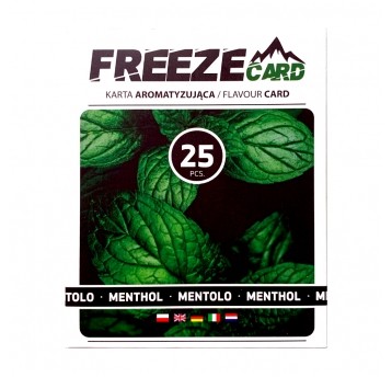 Karta Aromatyzująca FREEZE Menthol 25szt.