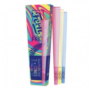 Rożki King Size Cones Fern Rainbow 3szt.